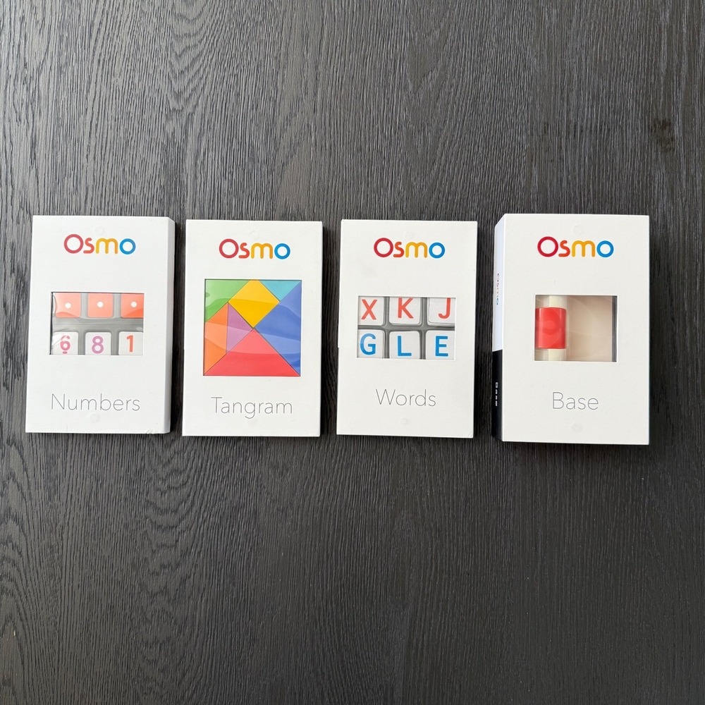 Osmo Base Words Numbers Tangram Set for iPad – Complete, Mint